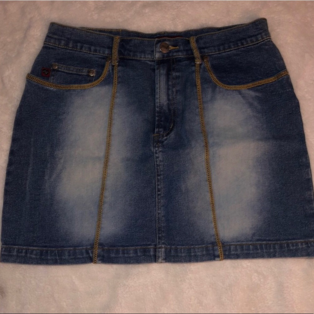 vintage denim skirt